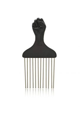 Fist Handle design Metal teeth Afro Hair Comb. Strong and resilient.