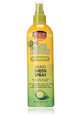 African Pride Olive Miracle Anti-Breakage Braid Sheen Spray 355 ml/12 fl.oz