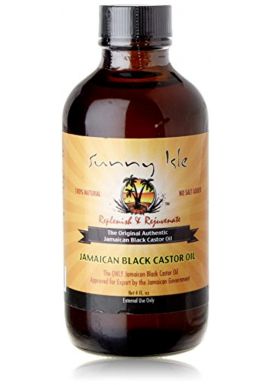 Sunny Isle Jamaican Black Castor Oil Original 100% Pure Castor Beans Oil For Hair, Eyelashes And Eyebrows 4 oz