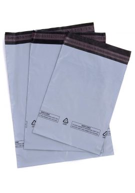 3X 5 Extra Large Grey Mailing Bags / Postal Sacks 525mm x 600mm - 21" x 24"